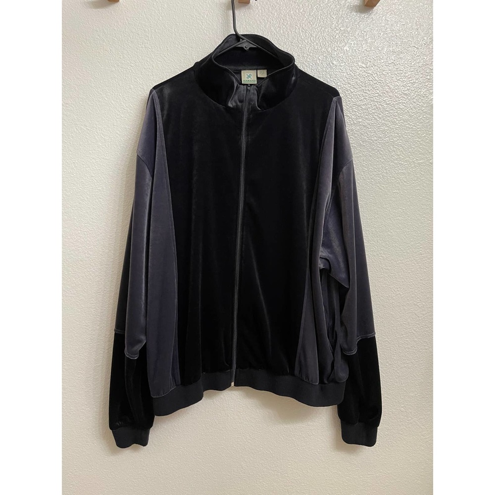 Vintage Velour Zip Up Haband Track Jacket XXL